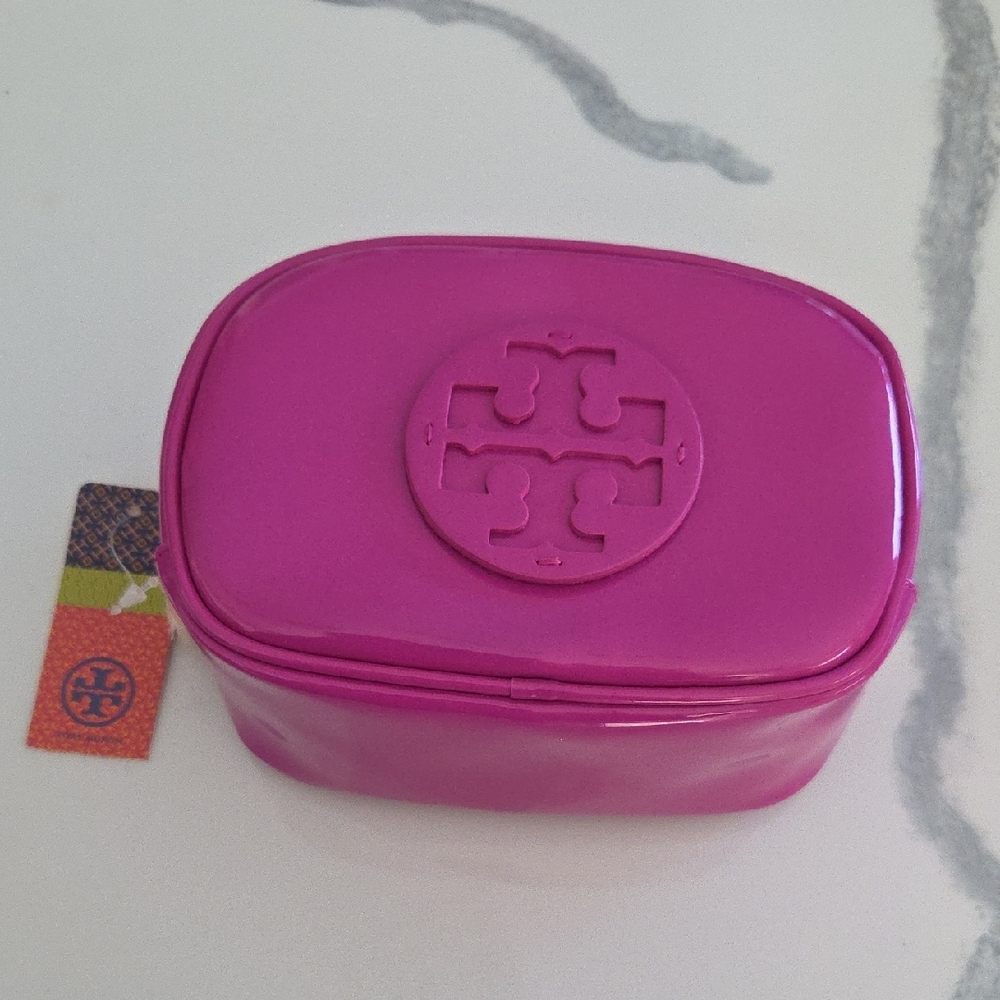 Tory Burch Fuchsia Cosmetic Pouch
